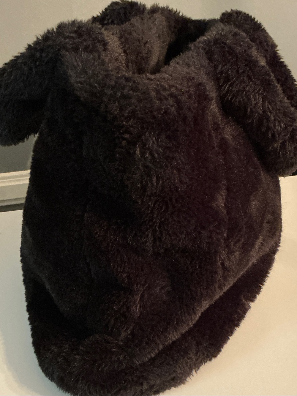 Juicy Couture Black Faux Fur Hobo Bag with Gold Logo-Like New - Picture 4 of 9
